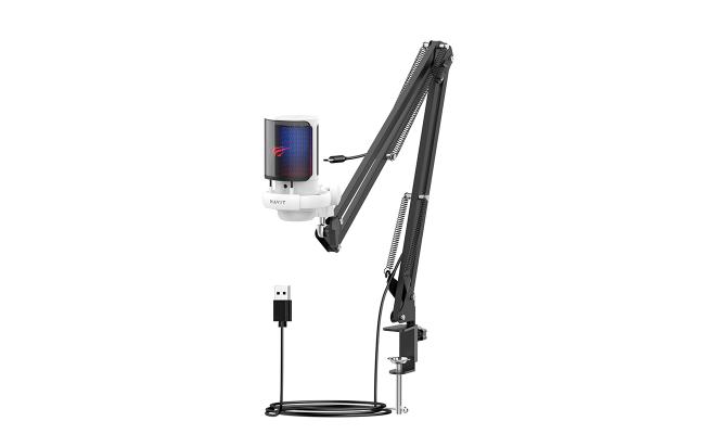HAVIT Gamenote GK50 PRO RGB Gaming Microphone with Desk Stand